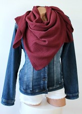 ITALY DAMEN XL MUSSELIN HALSTUCH STOLA SCHAL TUCH BAUMWOLLE WEICH TREND NEU