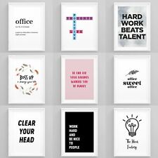 Inspirierende gerahmte Drucke Büro Wandbild Motivation Bilder Hustle Poster