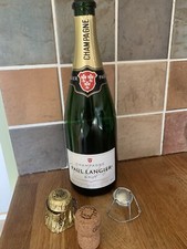 Leer Paul Langier Sektflasche mit Korkkappe und Folie Kerzenmachbar