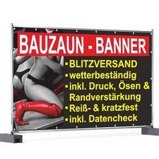 Bauzaunbanner Bauzaunplane Bauzaun Werbebanner Werbeplane Mesh Druck Baustelle