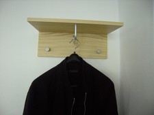 Garderobe Mini Garderobe Hut Board Ablage hell compact  Wandgarderobe Wandregal