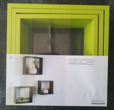 Design Würfel-Regal 3er Set Dekoregal schwebende Regale Grün Wandregal NEU