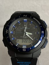 Casio Herren Collection Kompass schwarz Kombi Watch. sgw-500h
