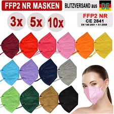 ??3 / 5 /10x FFP2 Masken Bunte Color Farbige Maske ZERTIFIKAT Farbig 14 Farben