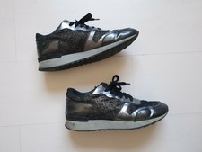 Super Maripe Sneaker Turnschuhe Leder silbergrau Italy Gr.42,5