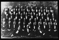 Gruppe von Männern no1 Colne Kamera Club Lancashire c1910 Foto Magic Lantern Slide