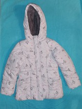 wie Neu dicke Winterjacke/ Parka Fuchsmotiv Gr. 128 von Topolino 