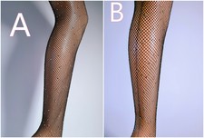 Netzstrumpfhose ohne Naht mit Naht Strassstein schwarz Lateintanz Party S/M/L