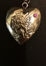 Kette mit Anhänger  Herz 2,5 cm mit Filly-Pferd