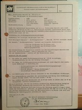 TÜV-Gutachten  Stößstangenschutz Ford Fiesta I 1981