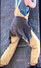 Hose Latzhose Overall Bershka gr. xs senf gelb ocker