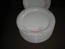 Eschenbach Porzellan, 12 Teller ca 25 cm, Valencia ?, rosa Blume, gebraucht