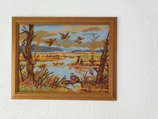 Gobelin Stickbild im Holzrahmen, Abm. 36x 46 cm Neuwertig