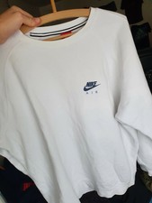 Extrem SELTENER Nike Sweater XXL in weiß mit blauem Logo super Zustand