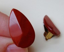 Ohrclips Roter Jaspis 2,4 cm