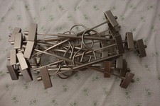 Kleiderbügel Edelstahl 2 stabile Klammern ca. 30 cm silber 14 St. für Rock Hose