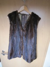 Nerzweste, Pelzweste, Fellweste, Echtpelz -Weste, Landhaus, Brokat, Wendeweste 