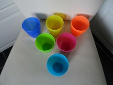 IKEA 6 Becher Baby Kinder Geschirr bruchsicher Plastikbecher bunt Trinkbecher