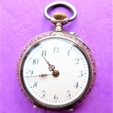 DAMEN TASCHENUHR, Silber - 0,800, Zylinderhemmung, gute Funktion, ca. 1915