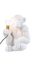 LIVARNO HOME Tischleuchte Tierdesign Dekoleuchte Affe weiß 22x26x33 *besch.VP