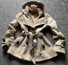 *schönste Winterjacke*Traum Kurzmantel*edle Wolljacke*XXL Kapuze*beige*wNEU*38*