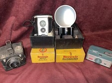 3 Vintage Kodak Kamera Brownie SIX-20, Reflex, Hawkeye Flash Original Boxen Alt