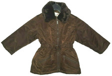 Übergangsjacke Gr. 92 von Twinnies Braun mit Kunstfell Kragen Mädchen Jacke