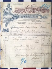 Steinhagen,Westfalen, dekorative Rechnung, "Steinhäger, Schlichte",1903