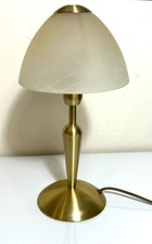 EGLO Retro Stehleuchte Stehlampe Tischlampe Glas Messing Lampe Leuchte