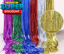 2m-3m Folie Fringe Schimmer Vorhang Tür Hochzeit Geburtstag Party Dekoration