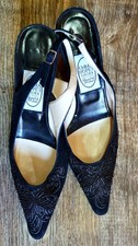 Tolle*EMMA HOPE’S * Pumps High Heels Gr. DE 42  schwarz ,tolle Applikation