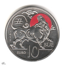 San Marino. 10 Euro 2022. Lunarserie 02/12. Ochse. 776