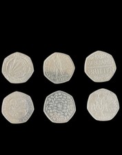 Seltenes 50p Pence 6 Münzen Set Lot Britten WWF Hastings NHS vorbereitet sein # £2 Olympics