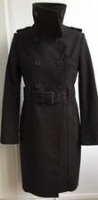 chicer * Patrizia Pepe * Mantel Trenchcoat im Military Style Gothic schwarz 36 S