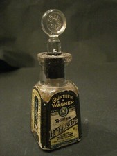 recht seltene Pelikan Wagner Perltusche Glasflasche mit Glaspipette um 1900-c567