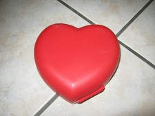 Frischehaltedose Snackbox herzform flach Tupperware Schale Schüssel Deckel 