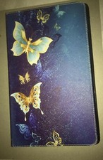 Samsung Tablet A 2019 gold Schmetterling Flip Case Kunst Leder Hülle Etuis Cover