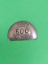 Vintage Bördelwerkzeug BR (W) Zahlen Check Medaille, Nr. 500-Kupfer