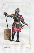 1779 Albert Kasimir Sachsen-Teschen Portrait costumes antique print Duflos