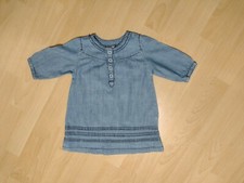 H&M tolle Jeans Tunika Bluse Kleid helles blau 3/4 Arm Gr. 92