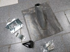 Bleiziegel, Bleipfanne, Mast Durchführung Mastfuß + Mastschelle Sat Antenne