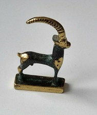 Ägyptischer Stil einhörnige Gazelle / Ziegenfigur - Schwermessing Typ Metall.