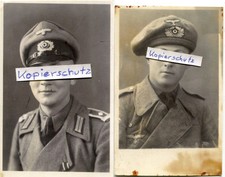 2 x REPRO Portrait Sturmgeschütz Abt. , Barett , Schirmmütze (Postkartengröße)