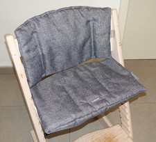 Bambini Sitzpolster Kissen Bezug Sitzkissen grau für Stokke TrippTrapp Hochstuhl