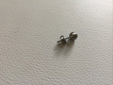 einzelner Ohrstecker, Ernstes Design, Edelstahl, 6 mm, E392