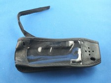 Leder Handy Tasche Hülle für Alcatel Easy DB Schwarz GurtClip Black Leather Case