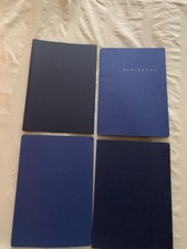 4 x Bewerbungsmappen A4 aus Pappe blau  