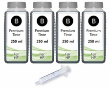1000ml Nachfüll Tinte für HP 301-XL OfficeJet 2620 4630 4632 2622 4634 4636
