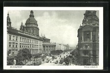 AK Budapest, Vilmos császár-út, Strassenbahn 