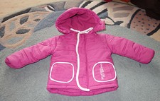 ★★★ pinke dicke warme Winterjacke Jacke gesteppt und gefüttert Gr.74 80 ★★★
